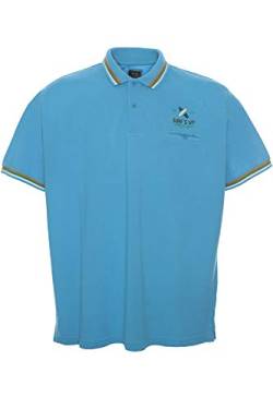 Kitaro Poloshirt Polo Shirt Hemd Herren Kurzarm Baumwolle Piqué Plusgröße, Farbe:hellblau, Herrengrößen:4XL von Kitaro