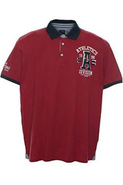 Kitaro Poloshirt Polo Shirt Hemd Herren Kurzarm Baumwolle Piqué Plusgröße, Farbe:rot, Herrengrößen:3XL von Kitaro