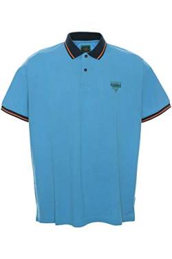 Kitaro Poloshirt Polo Shirt Hemd Herren Kurzarm Baumwolle Piqué Plusgröße, Herrengrößen:4XL, Farbe:blau von Kitaro