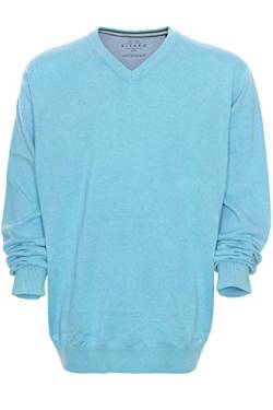 Kitaro Pullover Feinstrick Herren Langarm Baumwolle V Ausschnitt Extra Lang Tall, Farbe:hellblau, Herrengrößen:4XT von Kitaro