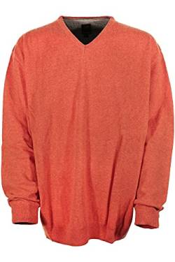 Kitaro Pullover Pulli Strick Wollpullover Herren Wolle V Ausschnitt, Farbe:orange, Herrengrößen:4XL von Kitaro