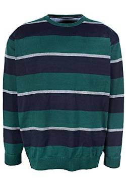 Kitaro Pullover Strick Pulli Rundhals Herren Baumwolle, Farbe:dunkelgrün, Herrengrößen:4XL von Kitaro