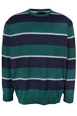 Kitaro Pullover Strick Pulli Rundhals Herren Baumwolle, Farbe:dunkelgrün, Herrengrößen:5XL von Kitaro