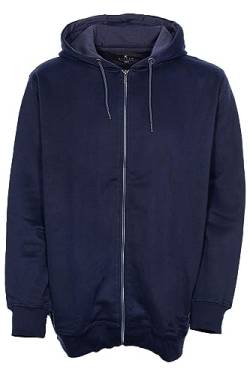 Kitaro Sweatjacke Kapuzenjacke Hoody Sweatshirt Herren Basic, Farbe:Marine (Navy), Herrengrößen:3XL von Kitaro