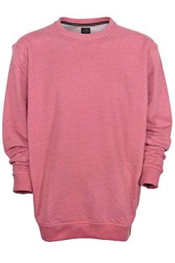 Kitaro Sweatshirt Herren Baumwolle Rundhals Basic, Farbe:rosa, Herrengrößen:5XL von Kitaro