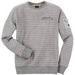 Kitaro Sweatshirt Sweat Herren Baumwolle Rundhals Pullover, Farbe:grau, Herrengrößen:5XL von Kitaro