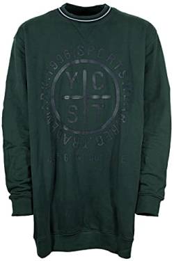 Kitaro Sweatshirt Sweat Shirt Herren Langarm Rundhals Baumwolle, Farbe:dunkelgrün, Herrengrößen:4XL von Kitaro