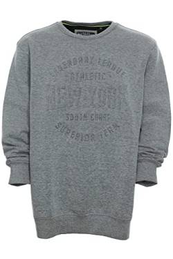 Kitaro Sweatshirt Sweat Shirt Pulli Herren Langarm Rundhals, Farbe:grau, Herrengrößen:7XL von Kitaro