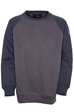 Kitaro Sweatshirt Sweat Shirt Pulli Rundhals Herren Baumwolle, Farbe:dunkelgrau, Herrengrößen:3XL von Kitaro