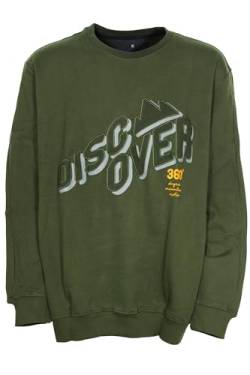 Kitaro Sweatshirt Sweat Shirt Pulli Rundhals Herren Baumwolle, Farbe:dunkelgrün, Herrengrößen:8XL von Kitaro