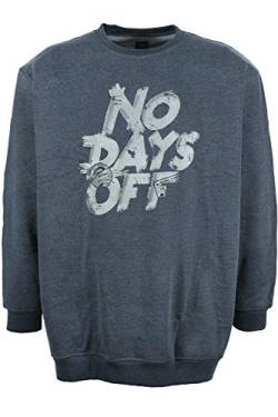 Kitaro Sweatshirt Sweat Shirt Rundhals Herren Baumwolle Plusgröße, Farbe:dunkelblau, Herrengrößen:5XL von Kitaro