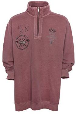Kitaro Sweatshirt Sweattroyer Sweat Shirt Herren Langarm Baumwolle, Farbe:Altrosa, Herrengrößen:4XL von Kitaro