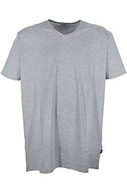 Kitaro T Shirt Herren Kurzarm Basic Extra Lang Tall, Farbe:Grau-V-Ausschnitt, Herrengrößen:XLT von Kitaro