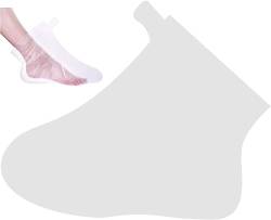 Fußfolie,Fußmaske,Fußabdeckung,Plastiksocken 200PC Fußpflegeabdeckung mit Aufkleber für Paraffin-Badeeinlagen die Fußpediküre Feuchtigkeitsspendende Fußpflege von Kiuiom