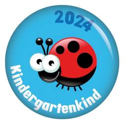 Kindergartenkind 2024 Marienkäfer Button 37mm oder 56 mm Ansteckbutton Kindergarten Geschenke für Kinder Kita Rucksack Geschenk Deko Geschenke Kalender Countdown Ansteckpins Ansteckbutton von Kiwikatze