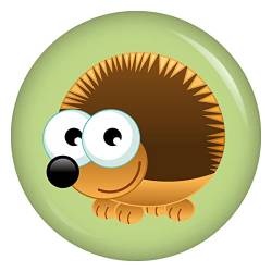 Kiwikatze Button Igel Frühlingstiere 37 mm Ansteckbutton Mitgebsel für Kindergeburtstag oder für Schulstart Kalender Countdown Ansteckpins Einschulung Geschenk Glücksbringer Geschenk zum Schulanfang von Kiwikatze