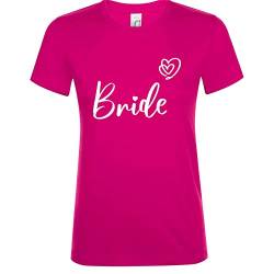 Kiwistar - T-Shirt Damen - pink - S - Bride - Junggesellinnenabschied - Braut Gruppenshirt - Brautfeier - Hochzeit - heiraten - Funshirt von Kiwistar