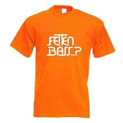 Kiwistar - T-Shirt - orange - Fetten Bass Motiv Bedruckt Funshirt Design Print - mit Motiv Bedruckt - Funshirt Design - Sport - Freizeit - Herren - L von Kiwistar