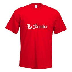 Kiwistar - T-Shirt - rot - La Familia Motiv Bedruckt Funshirt Design Print - mit Motiv Bedruckt - Funshirt Design - Sport - Freizeit - Herren - XXL von Kiwistar
