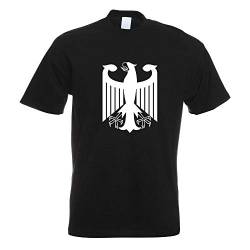 Kiwistar - T-Shirt - schwarz - Bundeswappen Deutschland o. Rahmen Motiv Bedruckt Funshirt Design Print - mit Motiv Bedruckt - Funshirt Design - Sport - Freizeit - Herren - L von Kiwistar