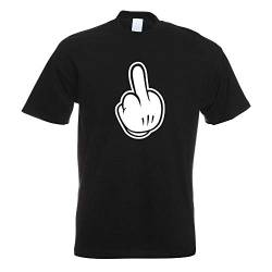 Kiwistar - T-Shirt - schwarz - Mittelfinger - Fuck Fick Dich! Motiv Bedruckt Funshirt Design Print - mit Motiv Bedruckt - Funshirt Design - Sport - Freizeit - Herren - XXL von Kiwistar