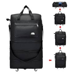 Erweiterbare Faltbare Gepäck-Rolltasche, Reisetasche, wasserdichte Koffer für Männer und Frauen, Ohne Teleskopgriff von Kixnor