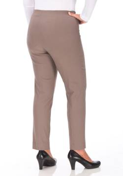 Große Größen: Bengalinhose in Ankle-Länge, mit Schlupfbund, taupe, Gr.42 von KjBRAND