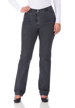 Große Größen: Jeans in Quer-Stretch-Qualität, mit Komfortbund, grey Denim, Gr.46 von KjBRAND