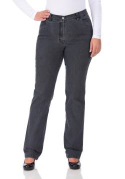 Große Größen: Jeans in Quer-Stretch-Qualität, mit Komfortbund, grey Denim, Gr.48 von KjBRAND