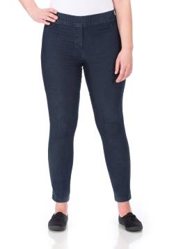 Große Größen: Jeggings aus Super Stretch, in leicht glänzender Optik, blue Denim, Gr.54 von KjBRAND