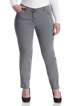 KjBRAND Damen Babsie Jeans Superstretch Hose, Denim grau, 48 Grande Taille Courte von KjBrand