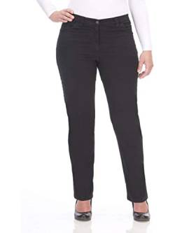 KjBRAND Damen Babsie Jeans Superstretch Hose, Denim schwarz, 52 Grande Taille Courte von KjBrand