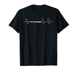 Herzschlag EKG Klarinette T-Shirt von Klarinette Shirts