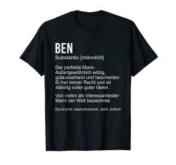 Herren BEN TShirt Lustig Spruch Definition Name Vorname Geburtstag T-Shirt von Klasse Vornamen Designs & Namen Sprüche