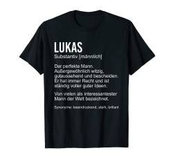 Herren LUKAS TShirt Lustig Spruch Definition Name Vorname T-Shirt von Klasse Vornamen Designs & Namen Sprüche