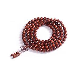 Große Sandelholzperlen, Herren-Armband, 108 natürliche rote Sandelholz-Perlen, Armband for Männer und Frauen, Gebet, Meditation, Yoga, Buddha-Gebetsperlen von Klauer