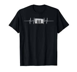 EKG Klavier T-Shirt - Piano Tasteninstrument Keyboard Flügel T-Shirt von Klavier T-Shirts