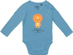 Kleckerliese Baby Body Langarm Motiv Born 2022 2023 2024 personalisiert Tiere Tiermotiv Löwe Pfeil Wunschname Name Jahr Zahl Vintage Sprüche Junge Mädchen, DustyIndigo,74 von Kleckerliese