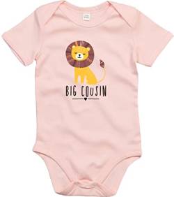 Kleckerliese Baby Body Sprüche Jungen Mädchen Motiv Tiere Löwe Indianer Tiermotiv Big Cousin Kurzarm, PowderPink, 0-3 Mon von Kleckerliese