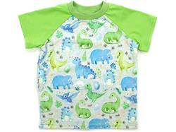 Kleine Könige Baby Kinder T Shirt Jungen · Modell Dinosaurier Little Dino hellgrau, Lemon · Ökotex 100 Zertifiziert · Größe 122/128 von Kleine Könige