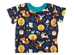 Kleine Könige Baby Kinder T Shirt Jungen · Modell Tiere Wald Forest Friends Marine, Tanne · Ökotex 100 Zertifiziert · Größe 86/92 von Kleine Könige