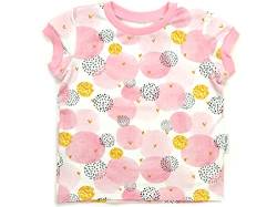 Kleine Könige Baby Kinder T Shirt Mädchen · Modell Punkte Glitter Dots Gold, rosa · Ökotex 100 Zertifiziert · Größe 122/128 von Kleine Könige