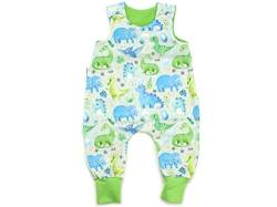 Kleine Könige Baby Strampler Jungen Baby Body · Modell Dinosaurier Little Dino grau, lemon · Ökotex 100 zertifiziert · Größe 50/56 von Kleine Könige