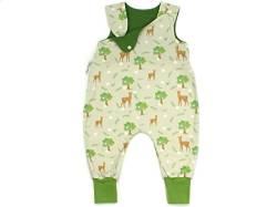 Kleine Könige Baby Strampler Jungen Baby Body · Modell Wald Rehe Lovely Wood beige, grün · Ökotex 100 zertifiziert · Größe 62/68 von Kleine Könige