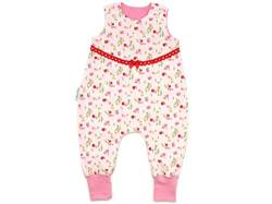 Kleine Könige Baby Strampler Mädchen Baby Body · Modell Cord Babycord Blümchen rosa mit Spitze, rosa · Ökotex 100 zertifiziert · Größe 74/80 von Kleine Könige