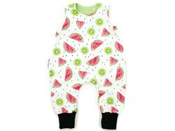 Kleine Könige Baby Strampler Mädchen Baby Body · Modell Kiwi Melone Fruity, schwarz · Ökotex 100 zertifiziert · Größe 50/56 von Kleine Könige