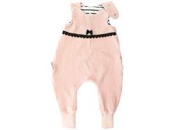 Kleine Könige Baby Strampler Mädchen Baby Body · Modell Punkte Baby Dots rosa mit Spitze schwarz, altrosa · Ökotex 100 zertifiziert · Größen 86/92 von Kleine Könige