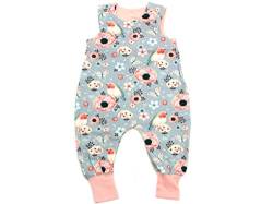 Kleine Könige Baby Strampler Mädchen Baby Body · Modell Vogel Blumen Birds grau, altrosa · Ökotex 100 zertifiziert · Größen 50/56 von Kleine Könige