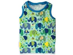 Kleine Könige Baby T Shirt Tanktop Jungen · Modell Elefantenparty türkis Petrol · Ökotex 100 Zertifiziert · Größe 110/116 von Kleine Könige