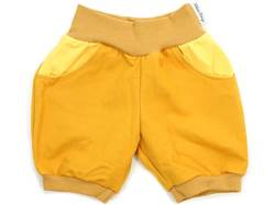 Kleine Könige Kurze Pumphose Baby Jungen Shorts mit Taschen · Modell Jeansjersey Camel gelb, Camel · Ökotex 100 Zertifiziert · Größe 98/104 von Kleine Könige